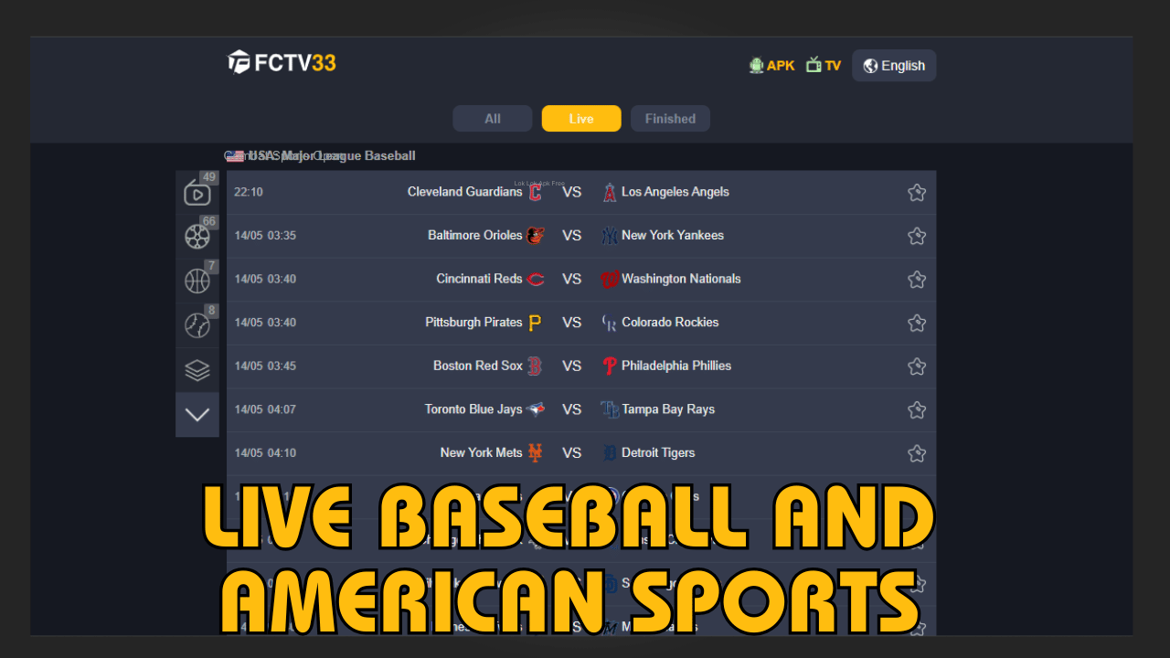 Live Baseball and American Sports on fctv33